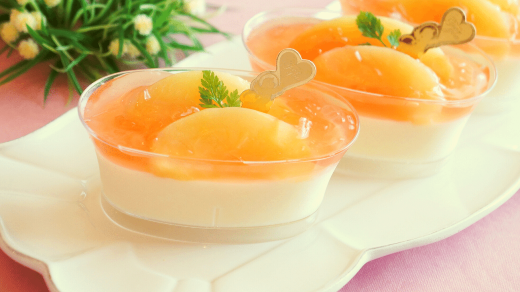 Mousse de Pêssego com Creme de Leite